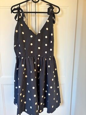 The Occasion By Old Navy - Navy Blue Polka Dot Dress